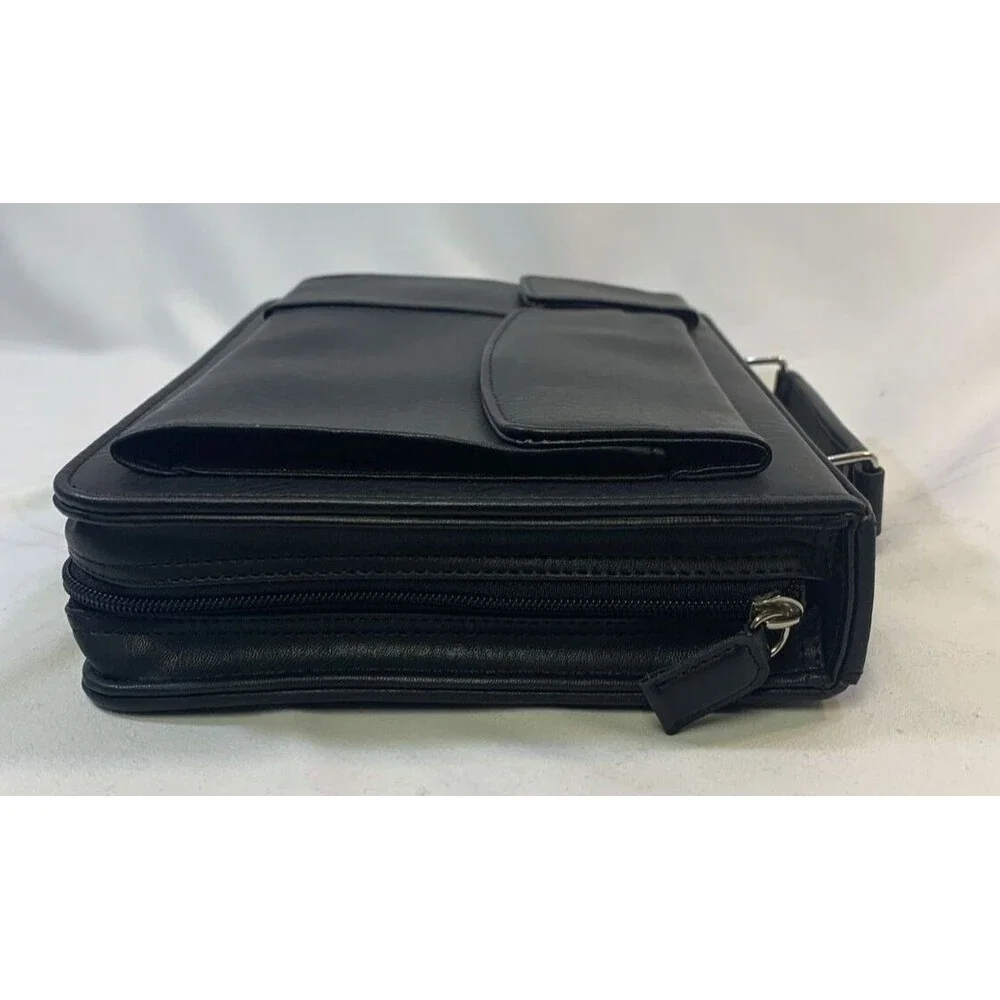 Personal Management System  Not Dated + Solar Calculator Zip Leather Case VTG